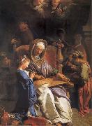 Jean Jouvenet The educacion of the Virgin oil painting reproduction
